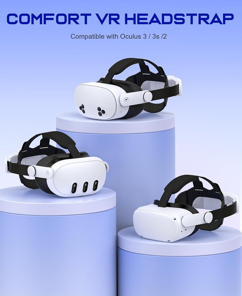 NinjaPlusOX VR Head Strap Compatible with Meta Quest 3/3S/2, Adjustable Elite Strap Replacement Intended for Quest 3 Head Strap, Enhanced VR Accessories Support Comfort Reduce Pressure Extend Playtime - Image 4